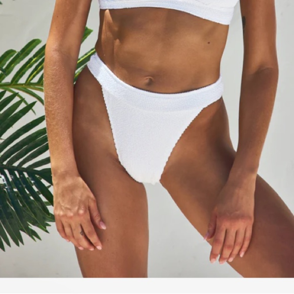 White bikini bottoms